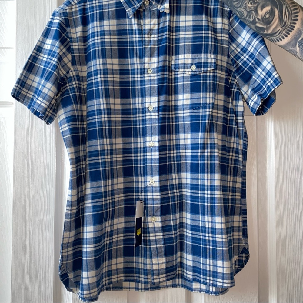 Ralph Lauren Plaid Button-Up Polo L